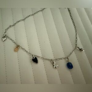 James Avery Silver Charm Necklace w/ 6 charms